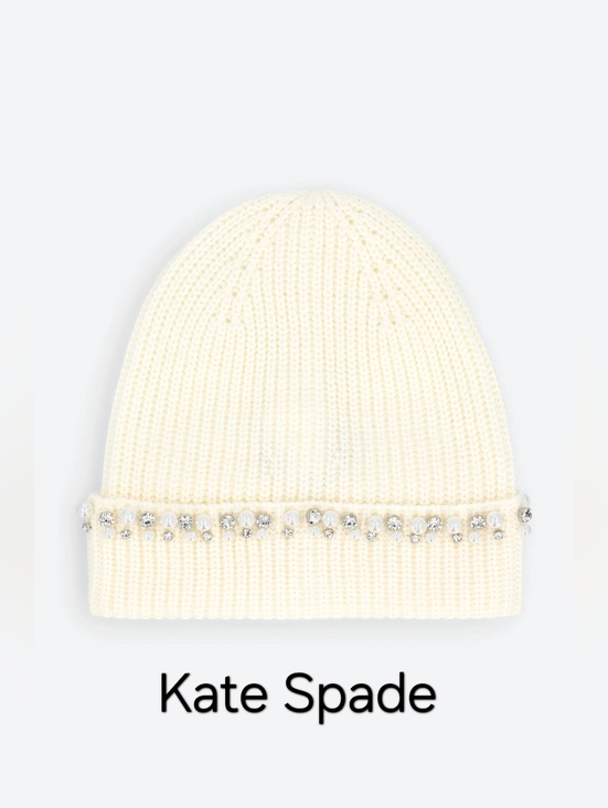 Kate Spade New York Stacked Embellished Cuff Beanie main image 5